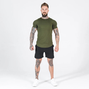 T-shirt de sport léger pour homme, respirant et à séchage rapide, 100% polyester, coutures soignées, t-shirt de gym pour homme - Product Image 5