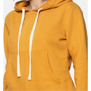 เสื้อฮู้ดสีเหลืองมัสตาร์ดสำหรับผู้ชาย ทรงปกติ ผ้าถักเนื้อแน่น เป็นมิตรกับสิ่งแวดล้อม ระบายอากาศได้ดี ผลิตจากโพลีเอสเตอร์/คอตตอน สวมใส่สบาย มีกระเป๋า เหมาะสำหรับฤดูหนาว - Product Image 5