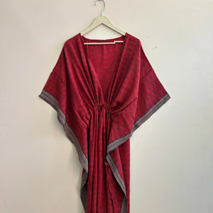 Crepe Silk Recycle Sari <b>Kaftan</b> Dress Soft Comfy Luxury Gown Vintage <b>Maxi</b> Dress - Product Image 1