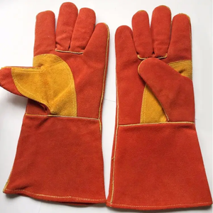 Gants de soudeur résistants à la chaleur et au feu, de haute qualité, en cuir de vachette, confortables - Product Image 4