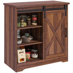 Brown <b>Kitchen</b> <b>Sideboard</b> Storage Cabinet for Living Room - Product Image 4