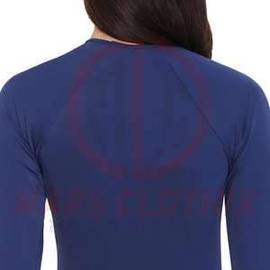 เสื้อแรชการ์ดแขนยาวสำหรับผู้หญิง แห้งเร็ว หลายสี สกรีนโลโก้ได้ตามต้องการ ลดราคาพิเศษ เหมาะสำหรับกิจกรรมกลางแจ้งและการฝึกซ้อม - Product Image 3