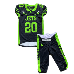 Uniformes de football américain sur mesure, respirants, grande taille, manches courtes, impression par sublimation, antibactériens, séchage rapide - Product Image 1