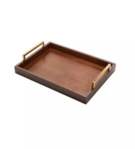 Rustic Round Wooden Serving Tray Solid Wood Minimalist Design Durable Multipurpose <b>Plate</b> for Dining or Kitchen Use Serving Tray - Product Image 2