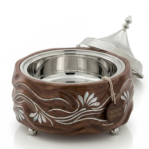 Modern Stainless Steel Casserole Dish Stainless Steel <b>Lid</b> Insulated Hot <b>Pot</b> Food Warmer Non-Stick Exterior for Ramadan Majlis - Product Image 3