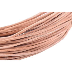 Natural Color Micro Size 1mm Smooth Round <b>Leather</b> Cord Thread for Delicate Gemstone Necklaces - Product Image 4