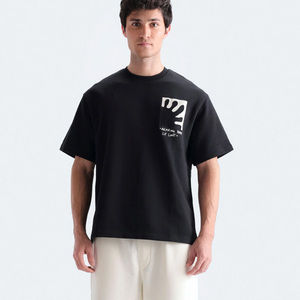 Camisetas de hombre con hombros caídos y logotipo bordado personalizado OEM en el pecho, 100% algodón, bordado a máquina, camiseta extragrande para hombre - Product Image 5