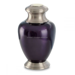 Urna de recuerdo de aluminio decorativa, almacenamiento de cenizas, contenedor de cremación, tamaño pequeño, diseñado para un recuerdo funerario duradero - Product Image 2