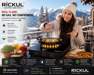 Rickul Plasma Electric Cooking <b>Stove</b> Glass Surface 3000W Safe Flame Technology Single Burner Portable Household Free Standing - Product Image 3