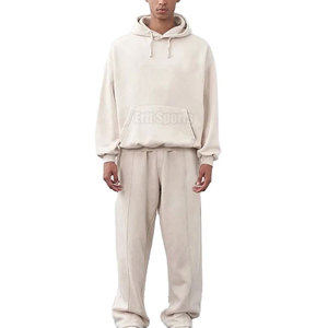 Ensemble de survêtement décontracté pour homme, confortable pour l'hiver, avec col à capuche, design tendance, coupe régulière, parfait pour se détendre toute la journée - Product Image 3