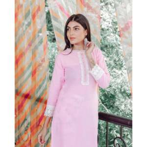 Ensemble de costume en mousseline de coton rose respirant pour femme, taille XS - Product Image 3