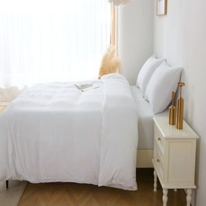 Ensemble de housse de couette de couleur unie, taille king size, 3 pièces, comprenant 1 housse de couette et 2 taies d'oreiller, couette non incluse - Product Image 3