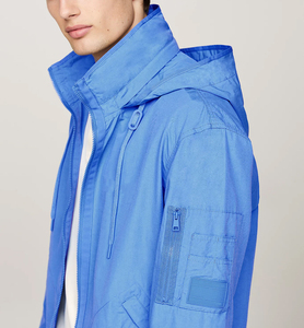 เสื้อแจ็คเก็ตผู้ชายแบบ Anorak สีพื้น น้ำหนักเบา ระบายอากาศได้ดี สไตล์ลำลอง แฟชั่น พร้อมซิปปิด  ไซส์ใหญ่พิเศษ - Product Image 4
