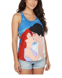 Camiseta sin mangas Azhar para hombre, diseño de la Sirenita Ariel y el Príncipe Eric, cuello redondo, transpirable, 100% algodón, malla - Product Image 1