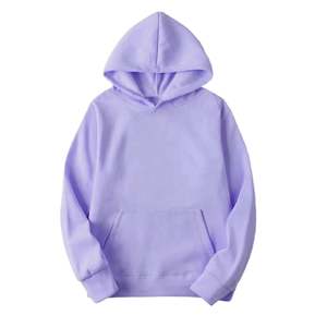 เสื้อฮู้ดแบบยูนิเซ็กส์ สีลาเวนเดอร์ ผ้าเฟรนช์เทอร์รี่ สวมใส่สบายๆ สำหรับฤดูใบไม้ร่วง ทรงปกติ - Product Image 1
