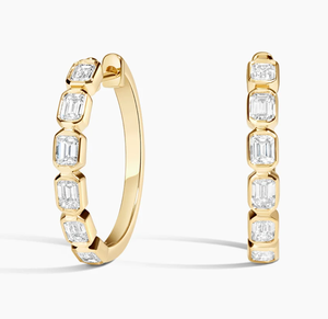 <b>Hoops</b> <b>Earrings</b> Diamond <b>Earrings</b> Gold and <b>Silver</b> <b>Earrings</b> Natural and Lab Grown Diamonds <b>Earrings</b> <b>Hoops</b> Fine Jewelry for Women - Product Image 1