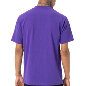 T-shirt décontracté à col rond pour homme, manches courtes, coupe classique, style streetwear minimaliste, personnalisable, en jersey de coton, basique, vente en gros - Product Image 2