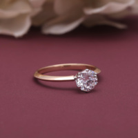 Bague de fiançailles solitaire en diamant cultivé en laboratoire certifié IGI, argent sterling 925 massif, diamant rond brillant pour femme