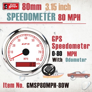 Nuevo Velocímetro GPS Analógico de 80 mm y 7 Colores, 80 MPH, Odómetro, 12V/24V, IP67, Impermeable, para Automóviles y Embarcaciones - Product Image 3