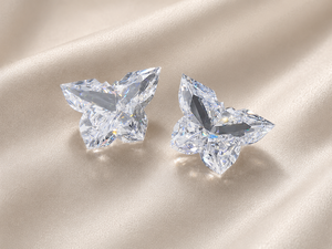 Pierre de bijoux géométrique élégante en forme de papillon, en cristal transparent taillé, pour la fabrication de boucles d'oreilles et de pendentifs - Product Image 5