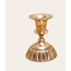 Juego de Portavelas Cónicos de Latón Vintage, Candelabros Acanalados en Oro Antiguo para Centro de Mesa de Boda, Decoración Festiva de Navidad - Product Image 1