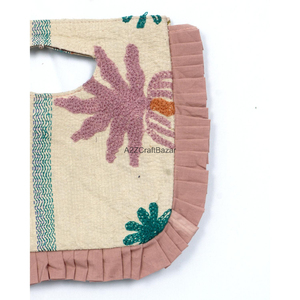 Handmade Vintage Lady Evening Clutch Hand <b>Bag</b> Suzani Embroidery Hand Quilted Kantha Fabric Cotton Lining Exhibition Use - Product Image 2