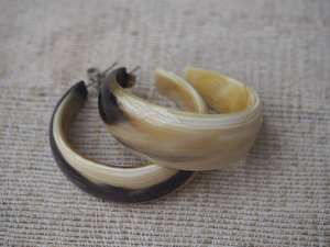 Aros de Cuerno de Búfalo Natural, Estilo Animal Ecológico para Mujer, para Fiestas y Bodas, Artesanía Atemporal - Product Image 3