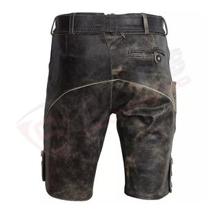 Pantalones cortos de cuero bávaros de color personalizado, pantalones bordados de cuero de talla grande para adultos, cremallera XL, impermeables, transpirables, plisados - Product Image 4