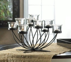 Elegante Candelabro de Hierro con Tres Velas, Decoración para el Hogar y Bodas, Juego de Portavelas Único M.F. EXPORTACIONES INTERNACIONALES - Product Image 2
