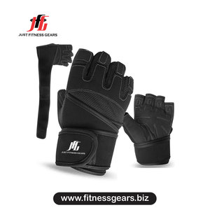 <b>Half</b> Finger Gym Gloves Neoprene Adjustable Wrist Strap Breathable Non <b>Slip</b> Unisex Weight Lifting Fitness - Product Image 1