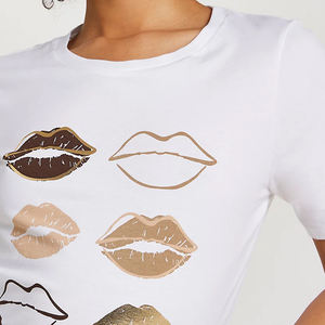 Camiseta Casual para Mujer, Moderna, Holgada, Fabricada en Fábrica, Camiseta Informal para el Día a Día, Holgada, Moderna, de Manga Corta, Top de Moda - Product Image 3