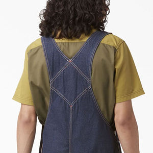Salopette de travail classique pour homme en denim, coupe droite, résistante aux flammes, imperméable, respirante, en tissu de coton, réglable, pour le travail agricole - Product Image 4