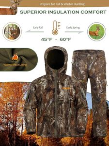 Conjunto de Chaqueta y Pantalones de Camuflaje para Caza New View, Ropa de Invierno Resistente al Viento para Hombre - Product Image 4