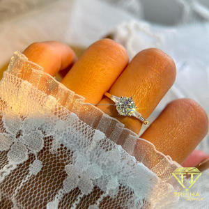 Round Cut Moissanite Engagement <b>Ring</b> <b>Solitaire</b> Style Sterling <b>Silver</b> Bridal Wedding <b>Ring</b> Classic Luxury Fine Jewelry Gift - Product Image 3