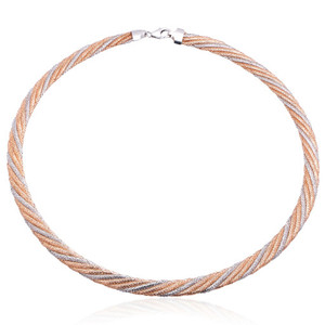 Collar de Cadena Rígida de Oro 18K con Diamantes CZ Certificados SGL de Fábrica de Joyería de Gujarat, Cadena Clásica para Mujer, Venta al por Mayor - Product Image 1
