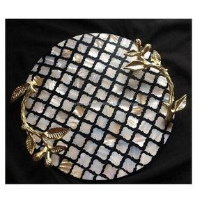 Fabricants de plateaux en nacre, plateau de service pour le Ramadan, plateau artisanal en coquillage spécial pour hôtel et restaurant - Product Image 5