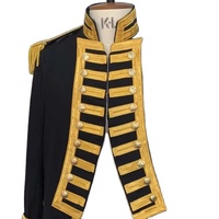 Veste Hussar Napoléon pour homme, long manteau brodé à la main, style vintage, vestes pour homme à l'ancienne