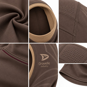 Pañuelo deportivo ajustado para gimnasio, diseño esculpido Cocoa Camel Face Frame, transpirable, modesto, para correr, hiyab atlético - Product Image 6