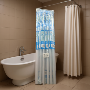 Barra Telescópica Extensible de Plástico para Cortina de Ducha, Ajustable de 70-120 cm, para Uso en Baños - Product Image 3