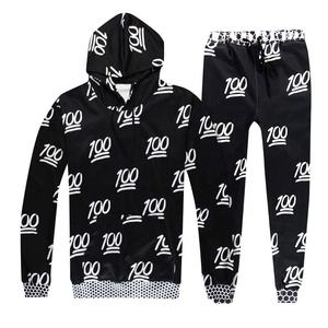 Ensemble 2 pièces unisexe à impression personnalisée pour hommes surdimensionnés Jogger survêtements hiver Streetwear mode survêtements écologiques - Product Image 1