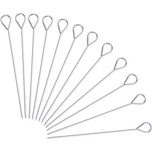Lot de 12 ligatures à viande en acier inoxydable de 6 pouces pour la ligature de la dinde et des volailles - Product Image 1