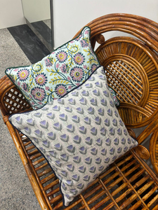 Handmade Bohemian Cotton Frill Cushion Cover Indian Block Print Floral <b>Throw</b> <b>Pillows</b> Luxury Raffle Ruffled <b>Pillow</b> Covers - Product Image 5