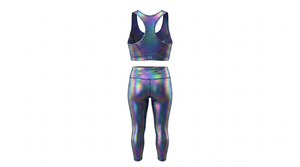 Ensemble de yoga grande taille pour femme, motif uni, séchage rapide, soutien-gorge de sport et leggings taille mi-haute, 2 pièces, vêtements de fitness et d'entraînement - Product Image 4
