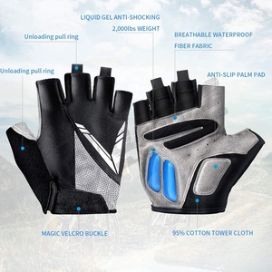 Gants de cyclisme demi-doigts sur mesure pour la musculation, la gym, le vélo et les sports d'été - Product Image 3