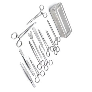Ensemble d'instruments de chirurgie mineure de base Azicon, 13 pièces - Acier inoxydable |   Kit chirurgical clinique réutilisable et autoclavable - Product Image 2