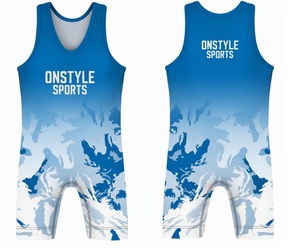 Combinaison de lutte pour hommes avec impression par sublimation |   Équipement d'équipe personnalisé avec graphismes |   Vêtements de lutte respirants et à séchage rapide - Product Image 2