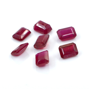 Rubis naturels de Bangkok, octogones calibrés 6x8mm, pierres précieuses de rubis naturelles facettées pour la fabrication de bijoux, prêtes à l'emploi - Product Image 1
