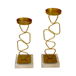 Durable Handmade Embossed <b>Brass</b> <b>Candlestick</b> Holder Set of 2 Home Multi Occasion Wedding Easter Christmas Decor - Product Image 1