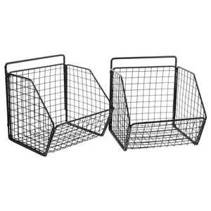 Elegante cesta colgante de metal hecha a mano, adecuada para la organización de la entrada y las necesidades de decoración contemporánea. - Product Image 3