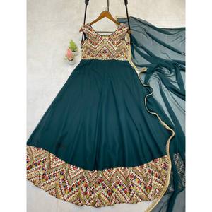 Designer Anarkali Gown with Beautiful Dupatta for Parties Made From Polyester - Product Image 6